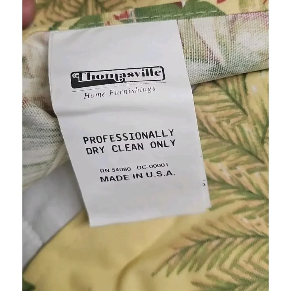 Thomasville Fern Gully 2 Pillow Shams Tropical Floral Cotton USA Beach Island